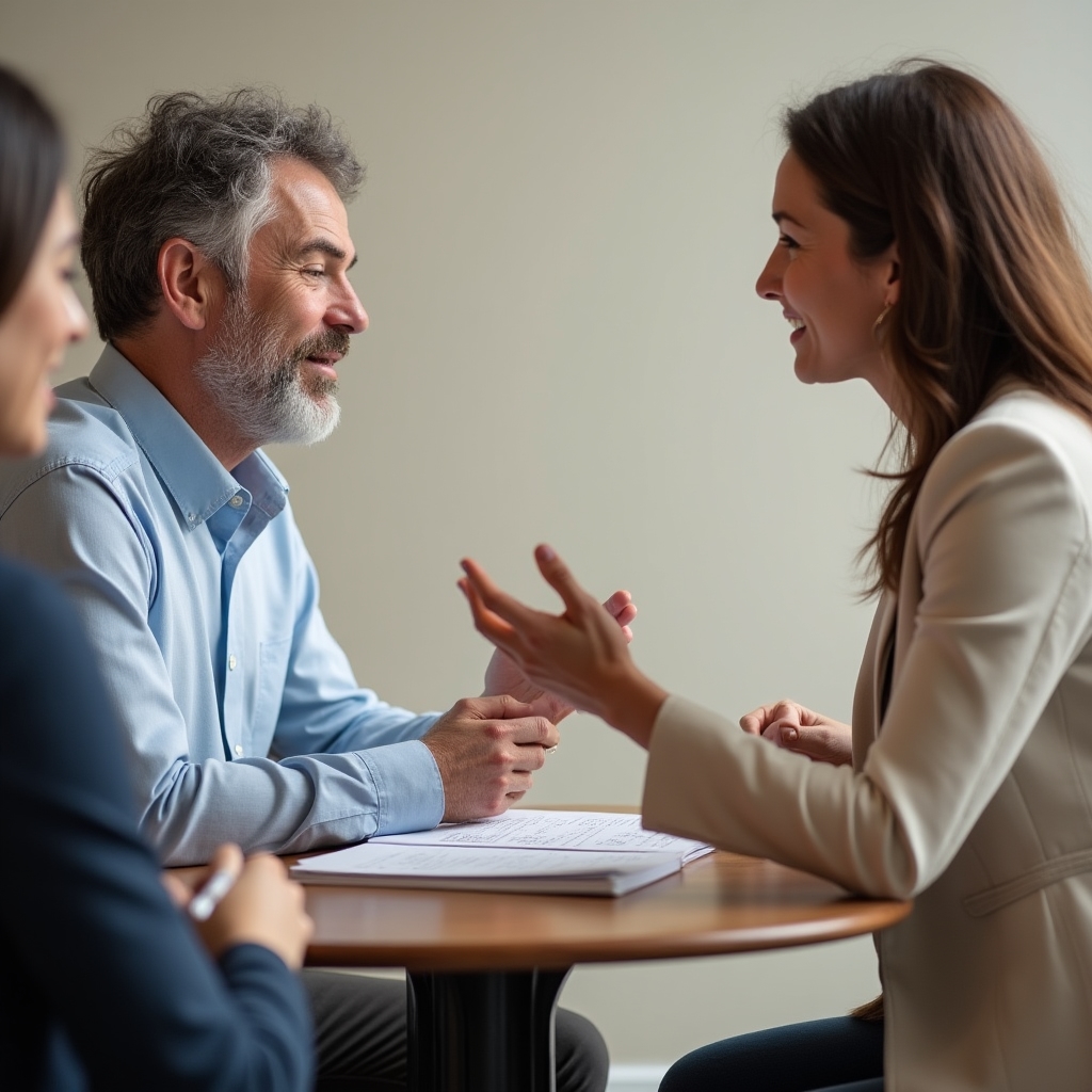 Nácvik náročného rozhovoru mezi dvěma účastníky programu